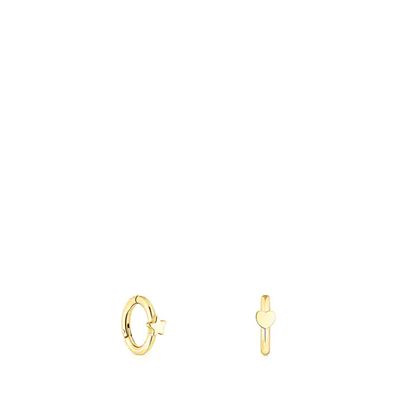 Gold-colored IP Steel TOUS Basics ear Piercing