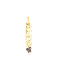 TOUS Crossword Amor Pendant with amethyst