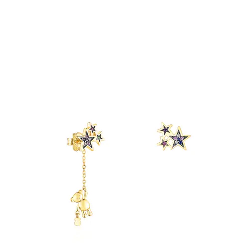 TOUS Short/long Silver Vermeil Teddy Bear Stars Earrings with Gemstones |  Westland Mall