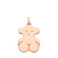 Large Rose Silver Vermeil Sweet Dolls bear Pendant