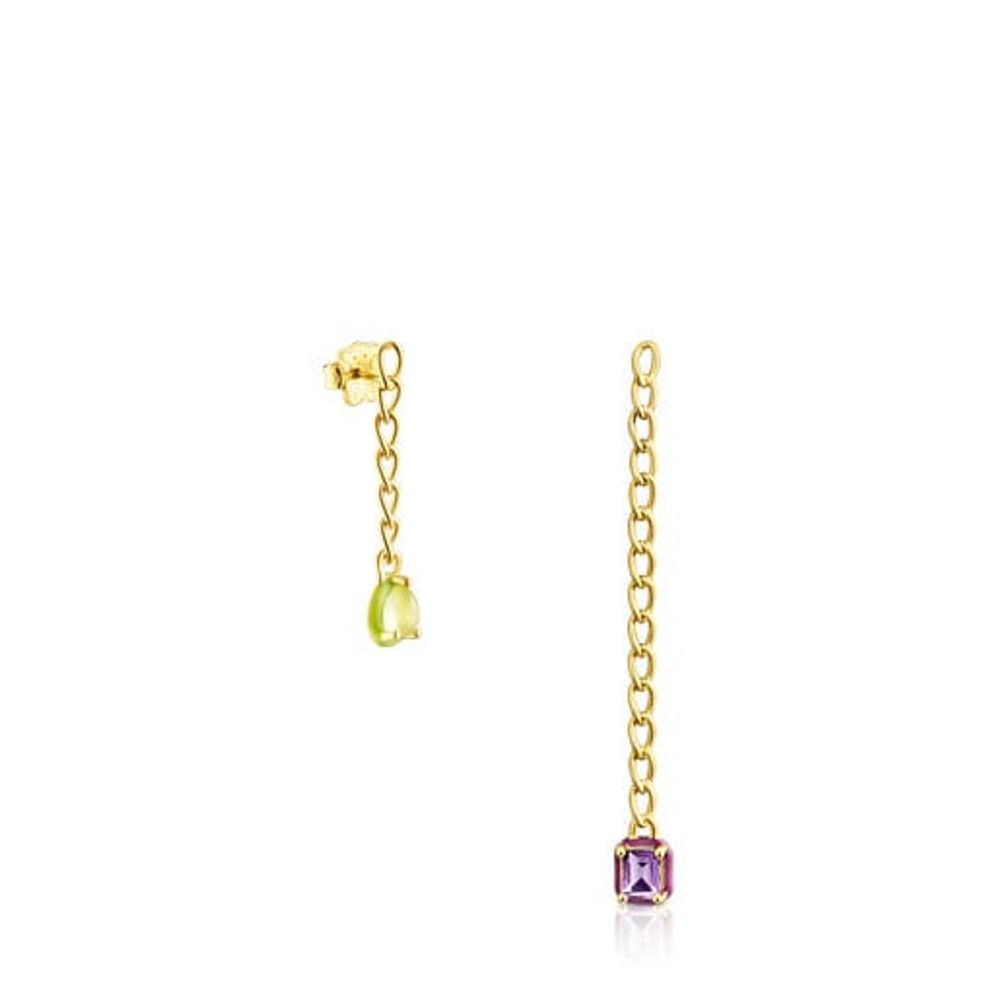TOUS Silver Vermeil TOUS Vibrant Colors Earrings with gemstones and enamel  | Plaza Las Americas