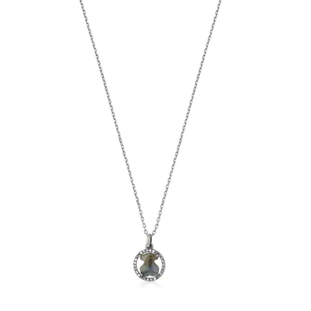 TOUS Silver Camille Necklace with Labradorite and Diamonds | Westland Mall