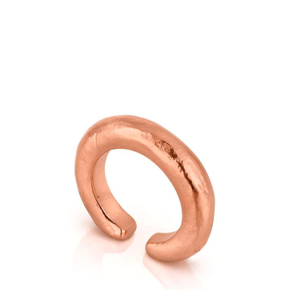 Anillo Duna Tube con baño de oro rosa 18 kt sobre plata