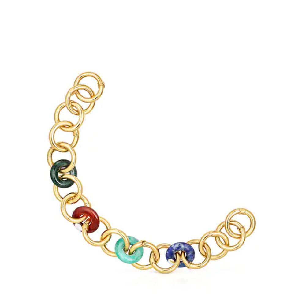 TOUS Hold Gems Silver Vermeil Bracelet with Gemstones | Westland Mall