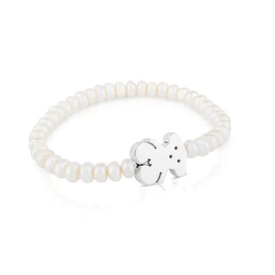 Pulsera Sweet Dolls oso de perlas y plata