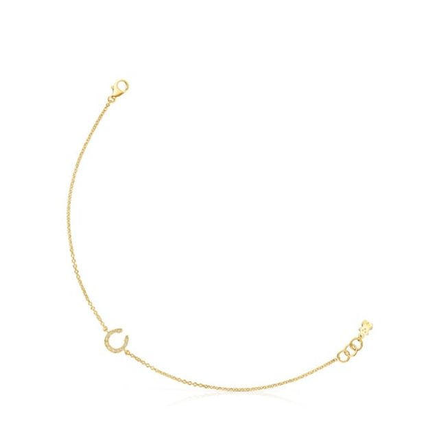 TOUS Gold TOUS Good Vibes horseshoe Bracelet with Diamonds | Westland Mall
