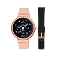 Reloj smartwatch activity Rond Touch de acero IP rosado con correa de silicona intercambiable