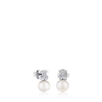 Aretes Puppies de Oro blanco