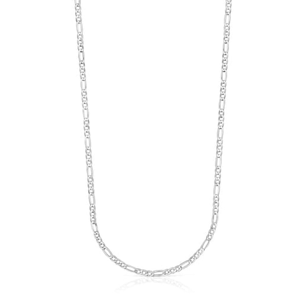 Gargantilla barbada mix de plata, 65 cm Chain