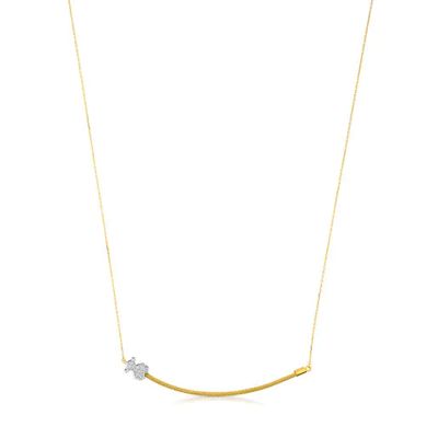 Gold and Diamonds Icon Mesh Necklace