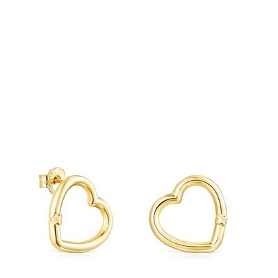 Aretes Hold corazón de Oro