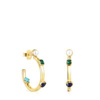 Glory Earrings in Silver Vermeil with Gemstones