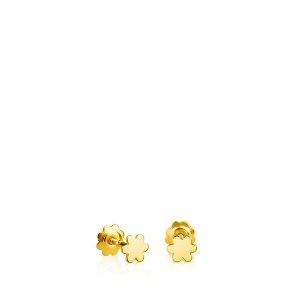 Gold TOUS Basics Earrings Flower motif.