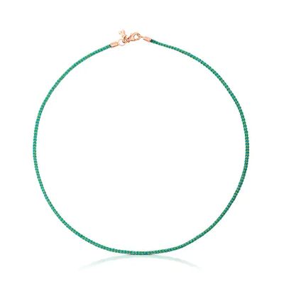 Turquoise Cord TOUS Chokers Choker with Rose Silver Vermeil