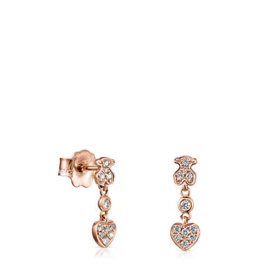 Short rose Gold Les Classiques Earrings with Diamonds