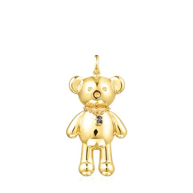 TOUS Silver Vermeil Teddy Bear necklace Pendant with Spinels | Westland Mall