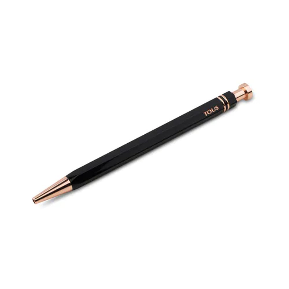 Bolígrafo Camee en color negro-IP rosa