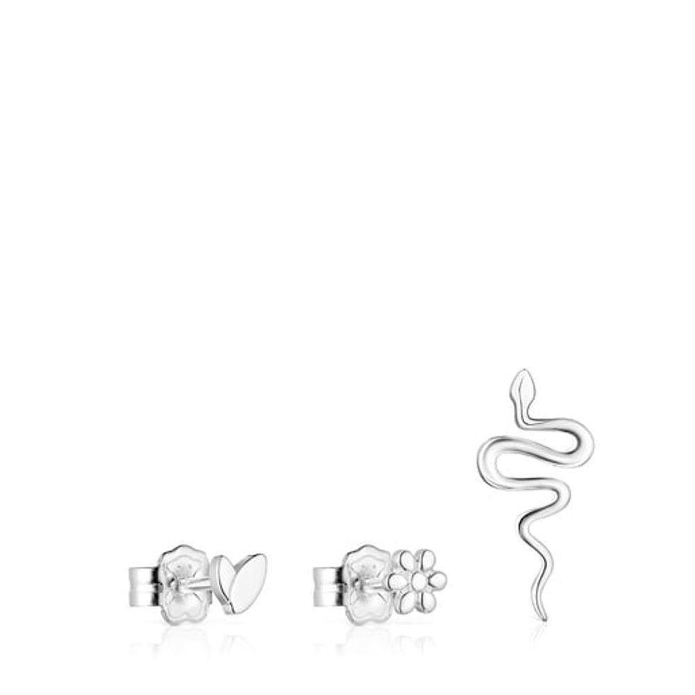 Pack de Aretes Fragile Nature de plata