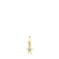 Gold TOUS Mama boy Pendant with Diamonds