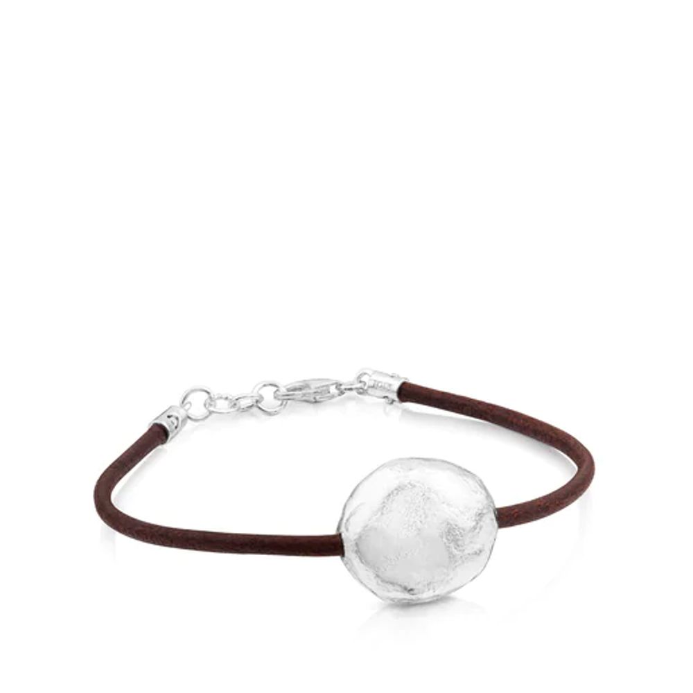 TOUS Silver and Leather Duna Bracelet. | Westland Mall