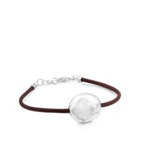 Silver and Leather Duna Bracelet.