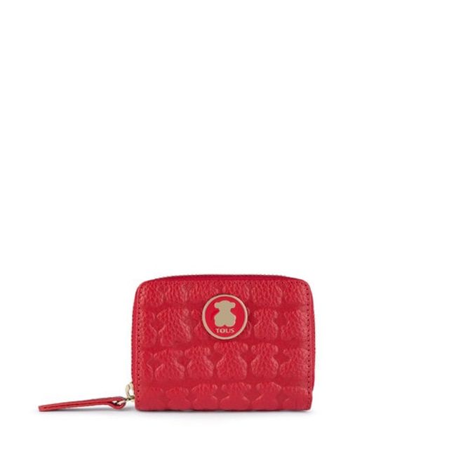TOUS Medium red Leather Sherton Change purse | Plaza Las Americas