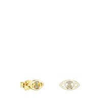 Aretes TOUS Good Vibes ojo de oro y diamantes