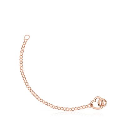 Set Hold Pulseras con baño de oro rosa 18 kt sobre plata, Gemas y Cuero