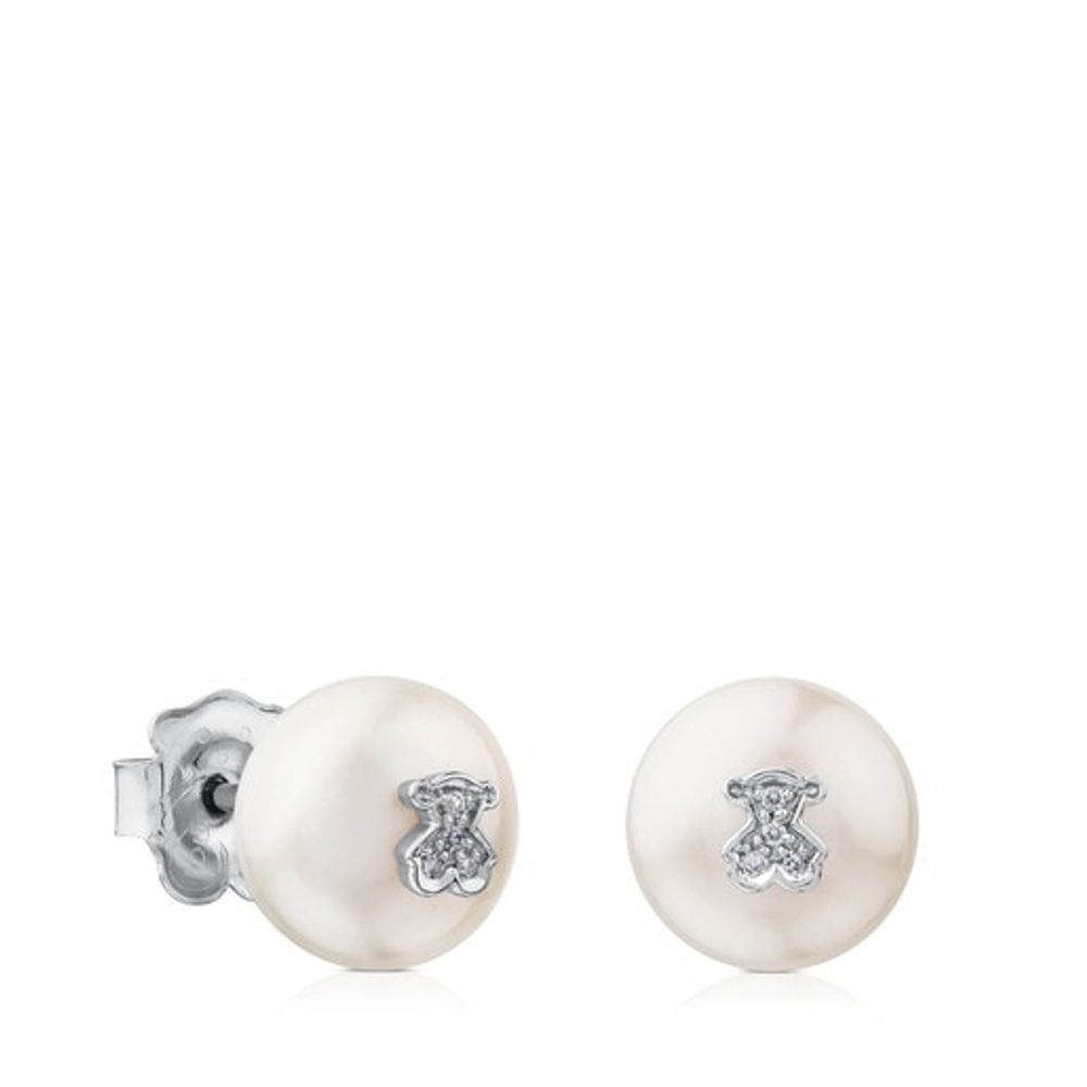 TOUS White Gold TOUS Puppies Earrings with Diamonds and Pearls | Westland  Mall