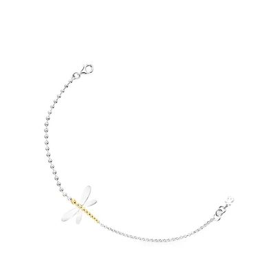 Pulsera Real Mix Bera de Plata y Plata con baño de oro 18 kt sobre plata