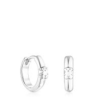 Silver TOUS Basics bear Hoop earrings