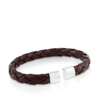 Silver TS Bracelet with leather