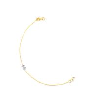 Gold Icon Gems Bracelet with Diamonds Bear motif