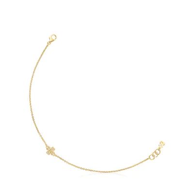 Pulsera TOUS Good Vibes trébol de oro y diamantes