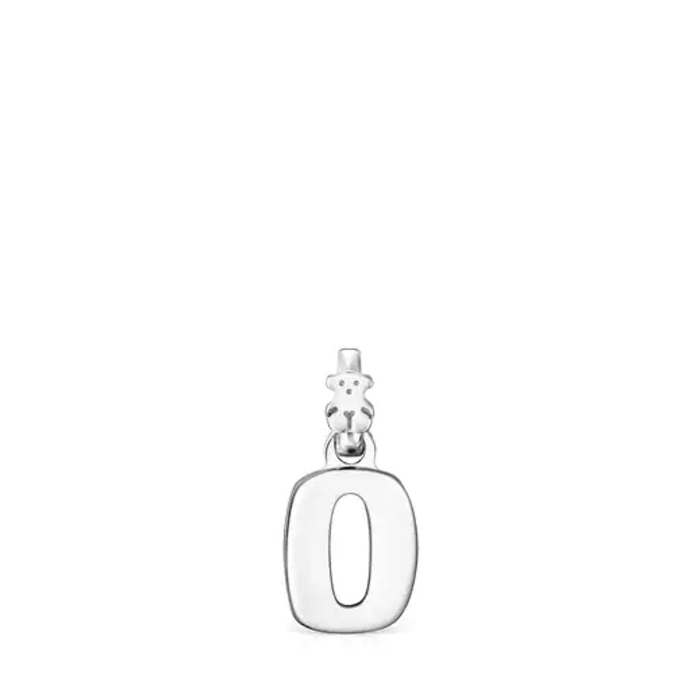 Alphabet letter O pendant in silver