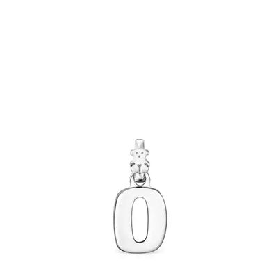 Alphabet letter O pendant in silver