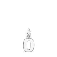 Alphabet letter O pendant in silver