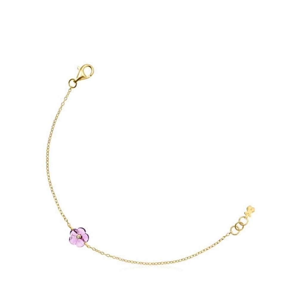 Pulsera Vita de Oro con Amatista y Diamante