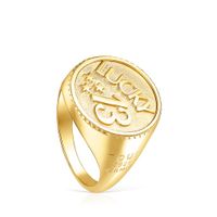 Silver Vermeil TOUS Good Vibes 13 Ring. 1,64cm.