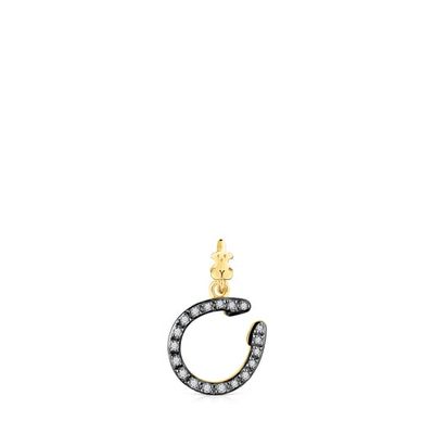 Silver Vermeil TOUS Good Vibes horseshoe Pendant with Diamonds