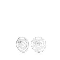 Silver TOUS Rosa d'Abril Earrings 1,5cm.