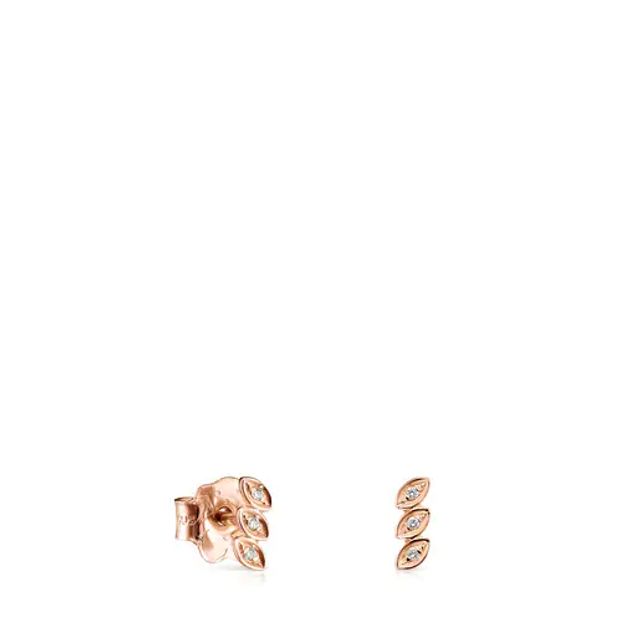 TOUS Riviere Earrings in Rose gold with Diamonds | Westland Mall