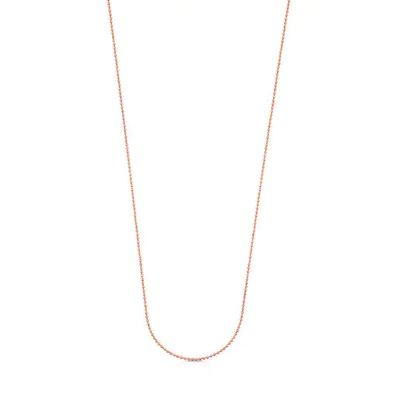 Gargantilla con baño de oro rosa 18 kt sobre plata y bolas, 65 cm Chain