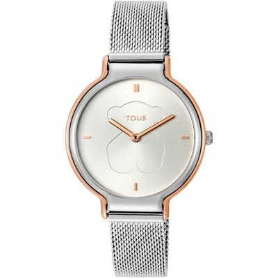 Reloj analógico Mini Icon bicolor acero/IP rosado