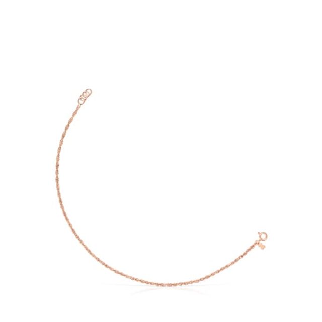 TOUS Rose Silver Vermeil TOUS Chain Anklet with Cord | Westland Mall