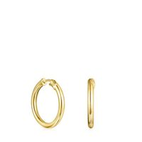 Aretes pequeños TOUS Basics con baño de oro 18 kt sobre plata