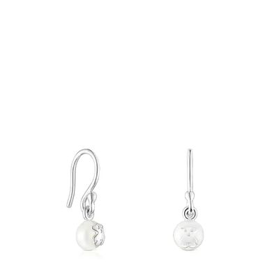 Aretes cortos Icon Pearl de plata y perla