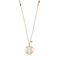 Rose Vermeil Silver Camille Necklace with Mother-of-Pearl, Garnets and Pearl