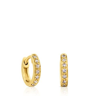 Aretes Gem Power de Oro con Diamantes