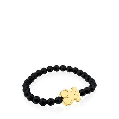 Pulsera Sweet Dolls con baño de oro 18 kt sobre plata y ónix